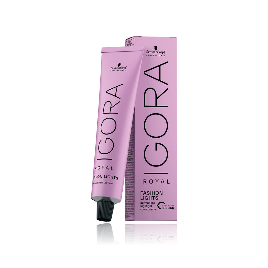 Schwarzkopf IGORA Royal Fashion Lights permanent highlift color creme tube and box
