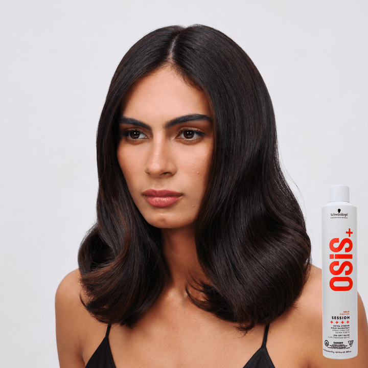 Schwarzkopf OSiS+ Session - finished blow-dry held in place