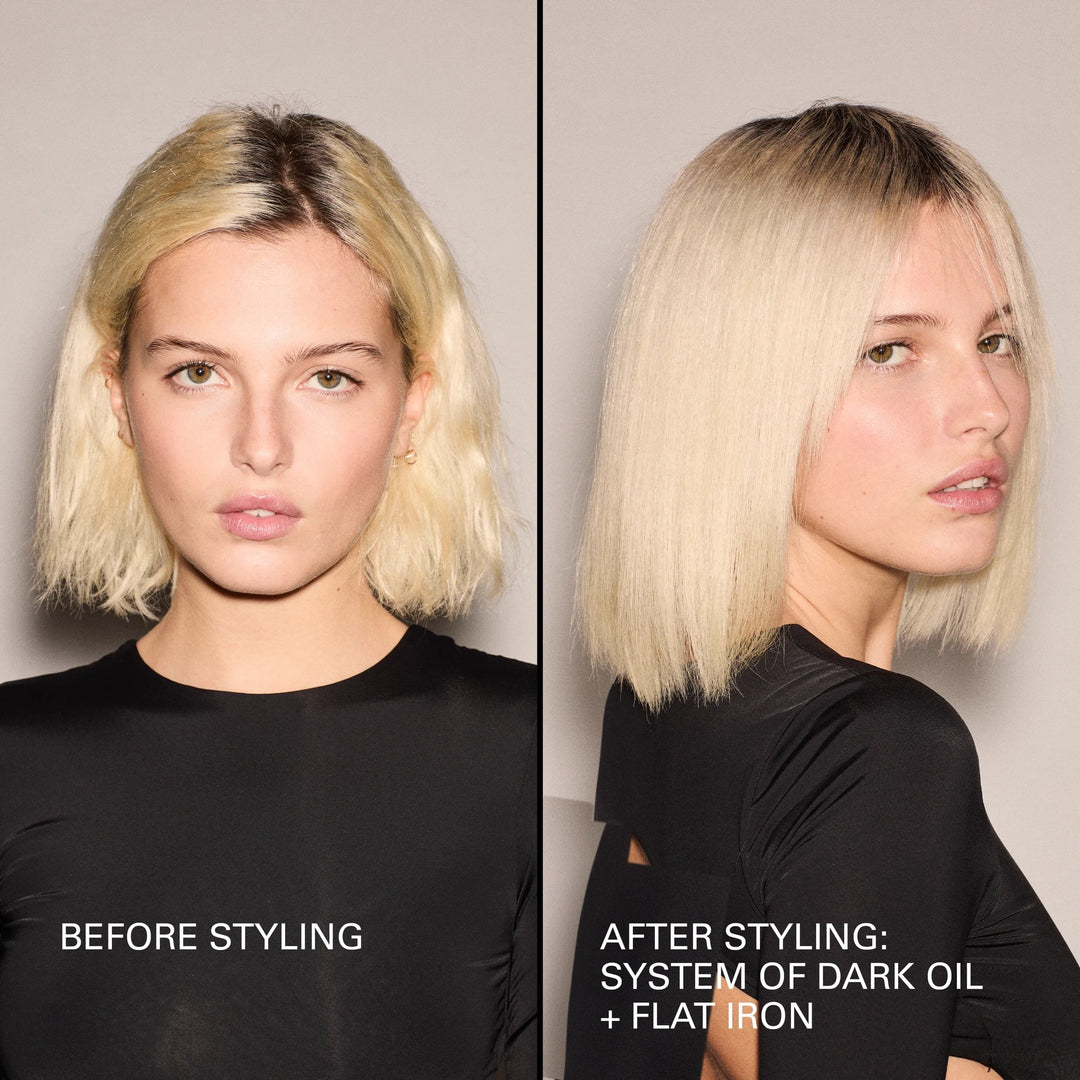 Sebastian Professional Dark Oil Smooth & Shine Styling Oil - before and after styling