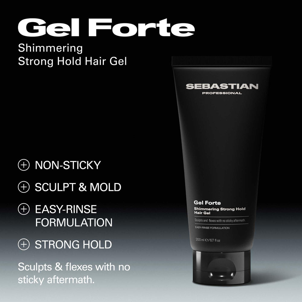 Sebastian Professional Gel Forte Shimmering Strong Hold Hair Gel - key benefits