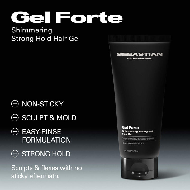 Sebastian Professional Gel Forte Shimmering Strong Hold Hair Gel - key benefits