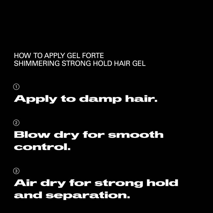 Sebastian Professional Gel Forte Shimmering Strong Hold Hair Gel - how to use