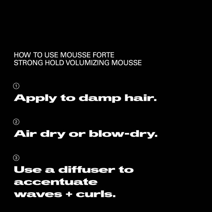Sebastian Professional Mousse Forte Strong Hold Volumizing Mousse - how to use