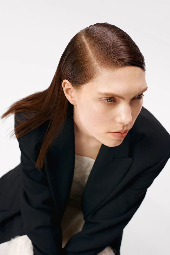 Sebastian Professional Shaper Plus+ Strong Flexible-Hold Hairspray - model with sleek styled hair