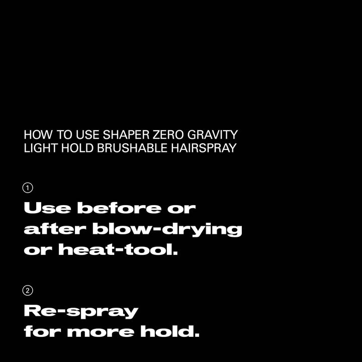Sebastian Professional Shaper Zero Gravity Light Hold Hairspray - how to use