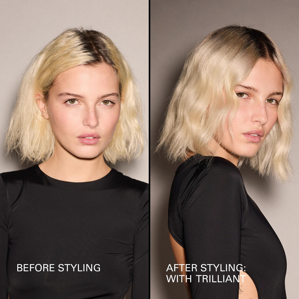 Sebastian Professional Trilliant Shine and Heat Protection Spray - before and after