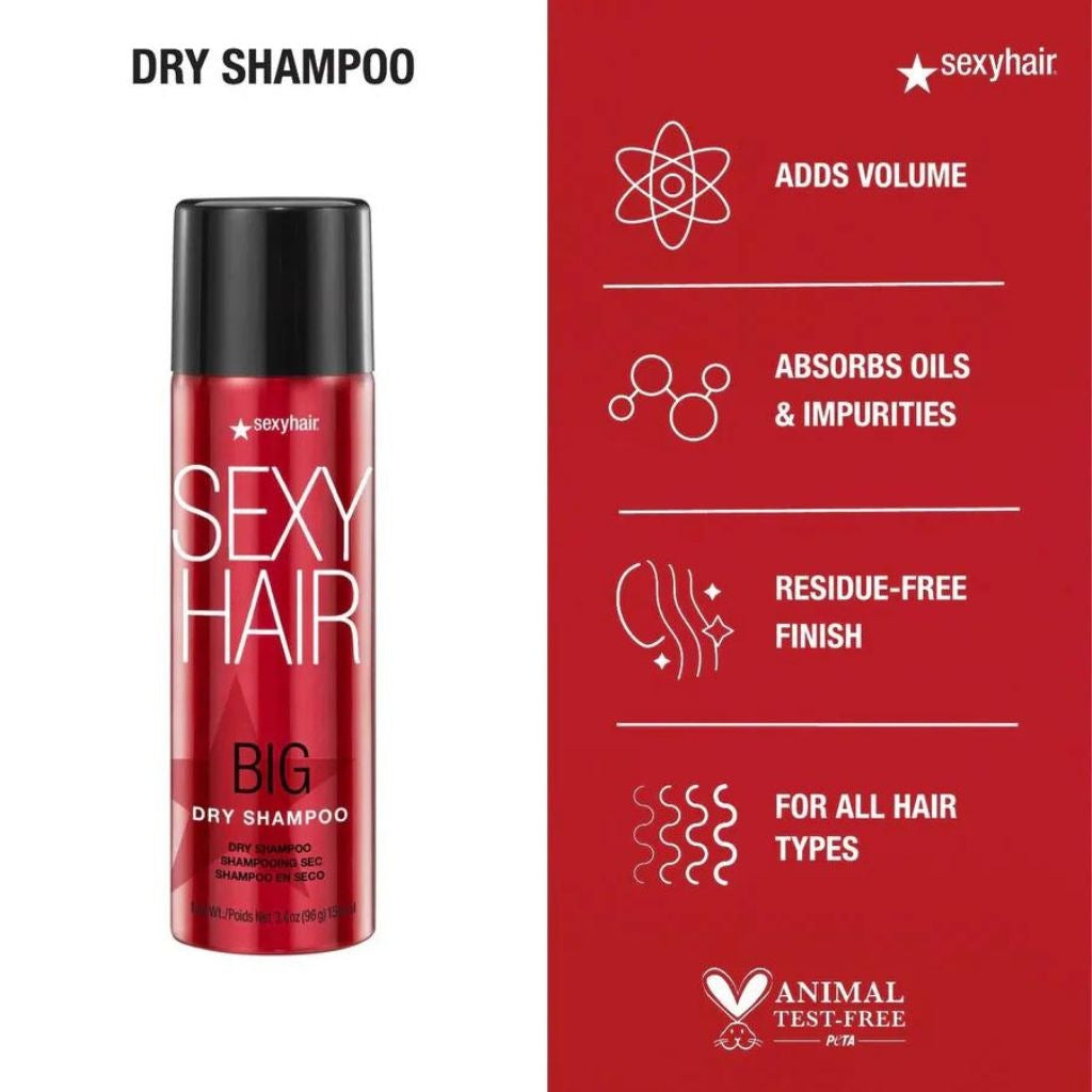 Sexy Hair Big Sexy Hair Dry Shampoo - benefits: adds volume, absorbs oils, residue-free, all hair types