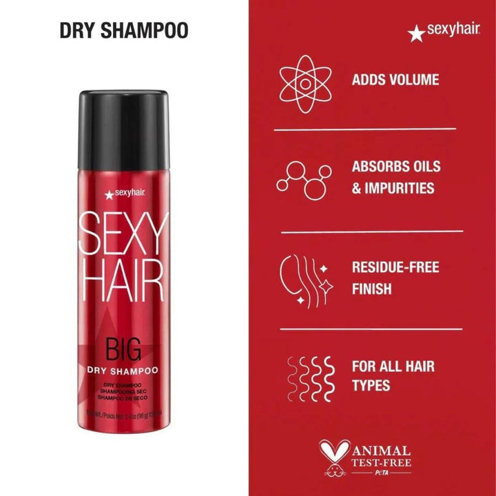 Sexy Hair Big Sexy Hair Dry Shampoo - benefits: adds volume, absorbs oils, residue-free, all hair types