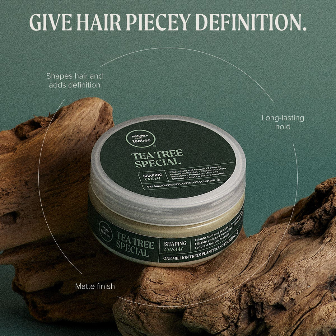 Paul Mitchell Tea Tree Shaping Cream - piecey definition, long-lasting hold, matte finish