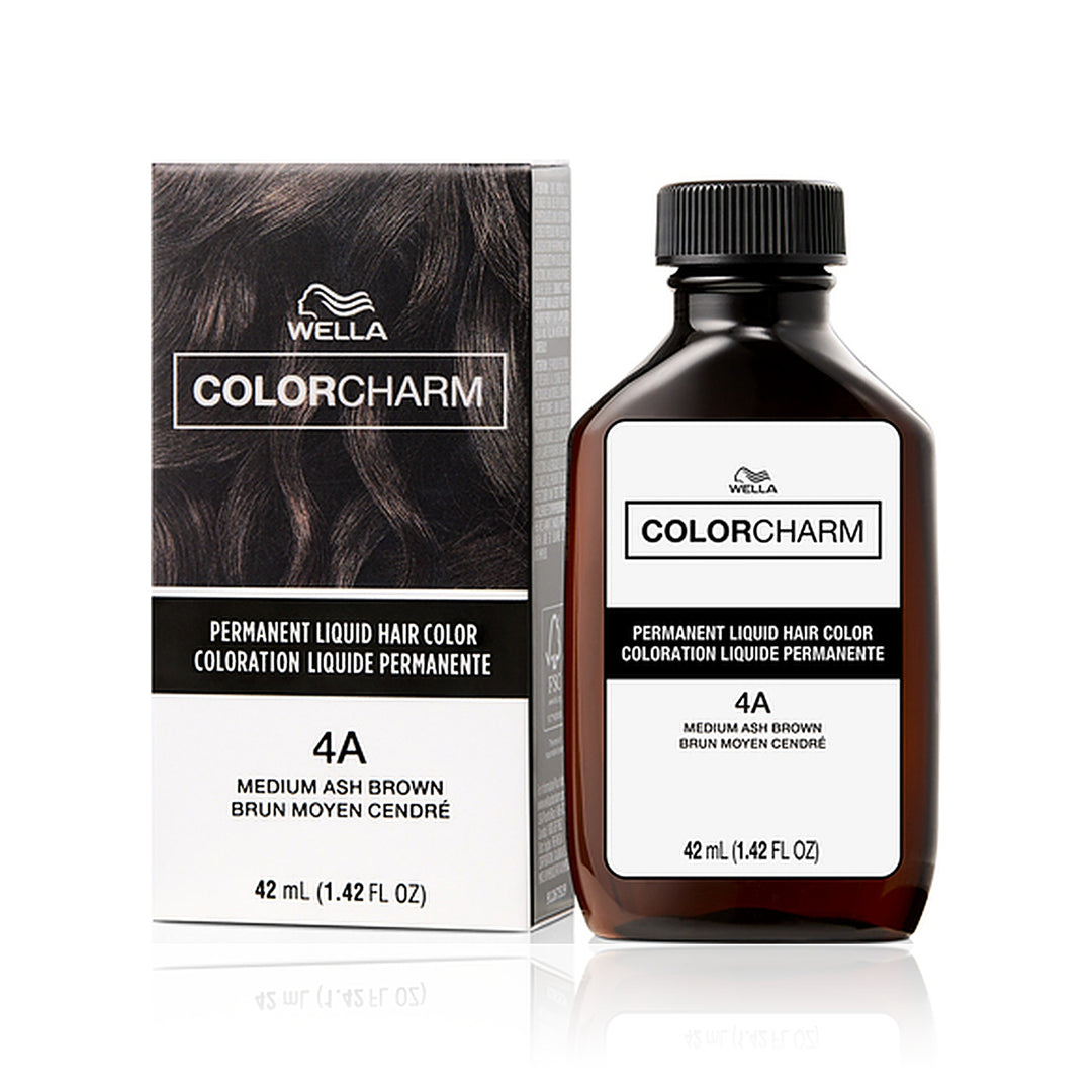 Wella Color Charm Permanent Liquid Hair Color 4A (Medium Ash Brown)