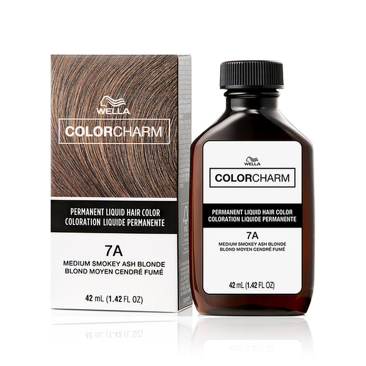 Wella Color Charm Permanent Liquid Hair Color 7A (Medium Smokey Ash Blonde)
