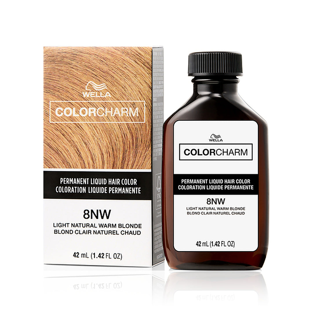 Wella Color Charm Permanent Liquid Hair Color 8NW (Light Natural Warm Blonde)