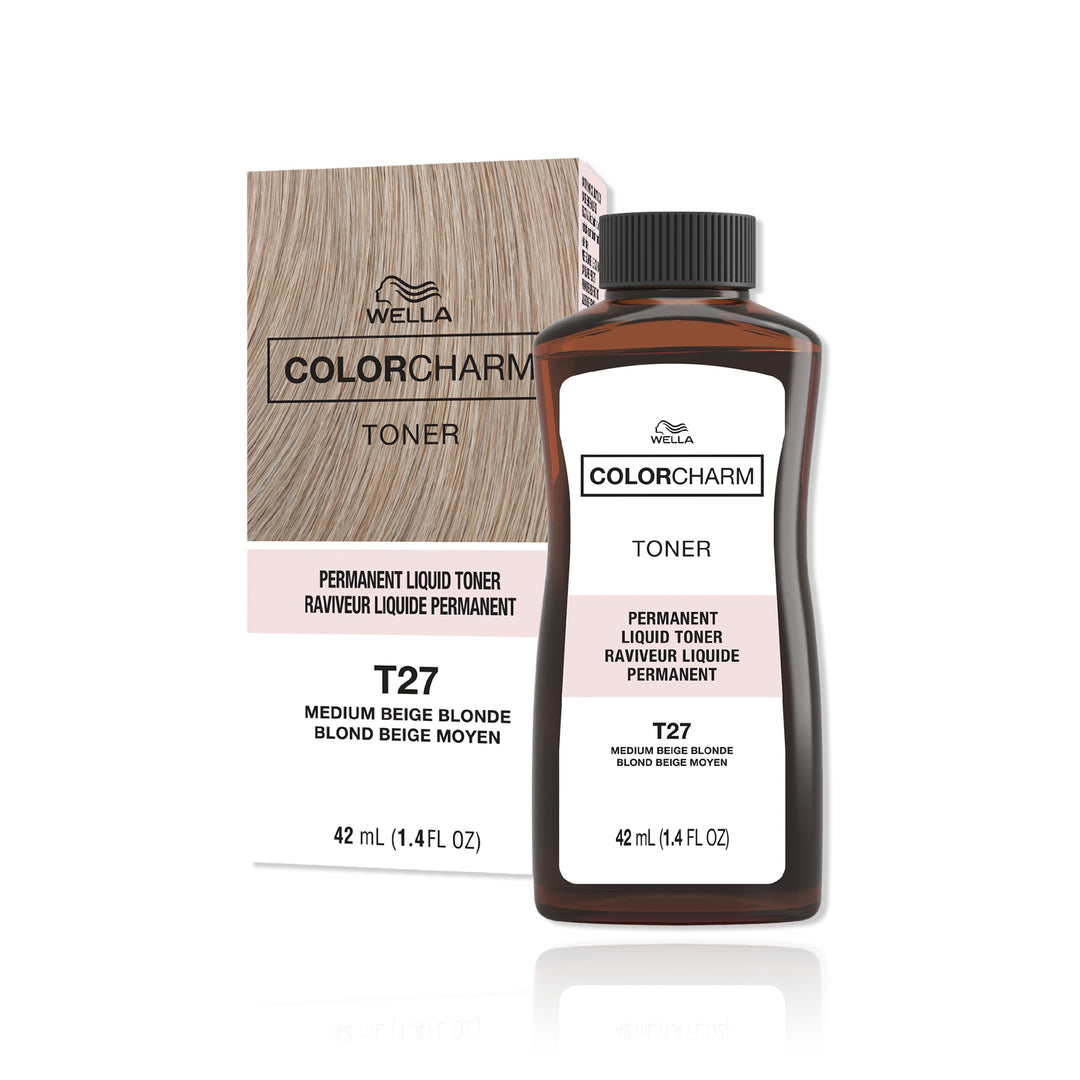 Wella Color Charm Permanent Liquid Hair Color T27 (Medium Beige Blonde)