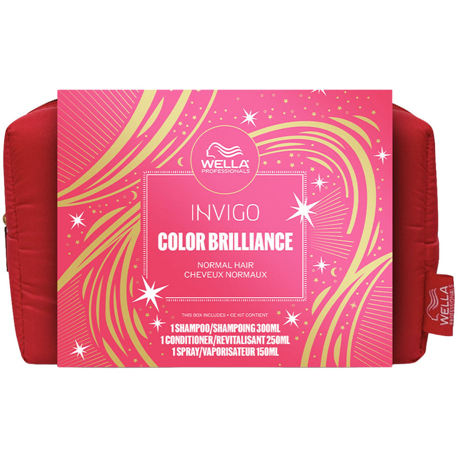 Wella Invigo Color Brilliance Holiday Box for Fine/Normal Hair 10.1 oz (300 ml) + 8.4 oz (250 ml) + 5.1 oz (150 ml)