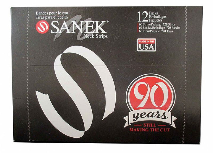Sanek Neck Strips 2.5" x 17.5" 12 packs 60 strips