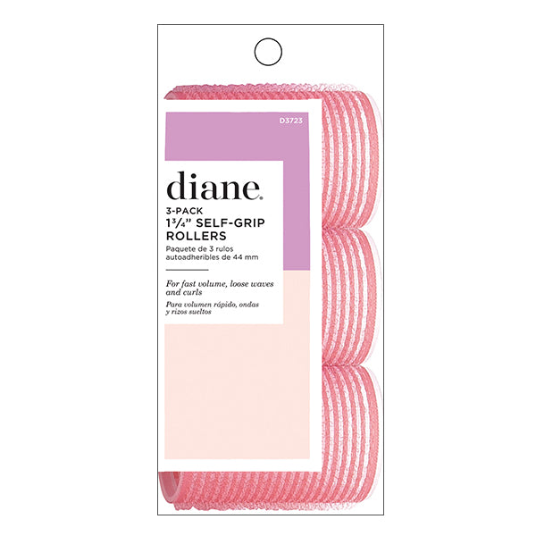 Diane - 3 - Pack 1 ¾” Self - Grip Rollers - Pink