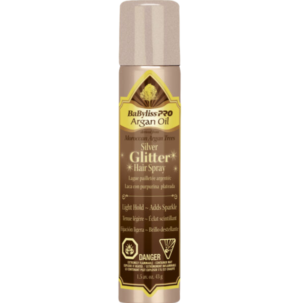 BabylissPro Argan Oil - Silver Glitter Hair Spray (Discontinued)