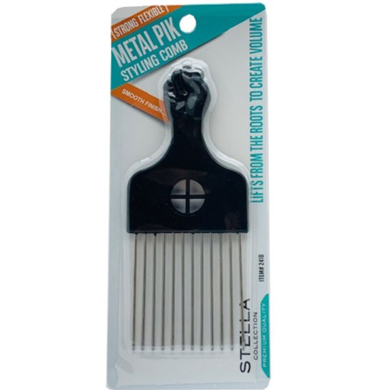 Stella Collection - Strong Metal Pik Styling Comb - Smooth Finish