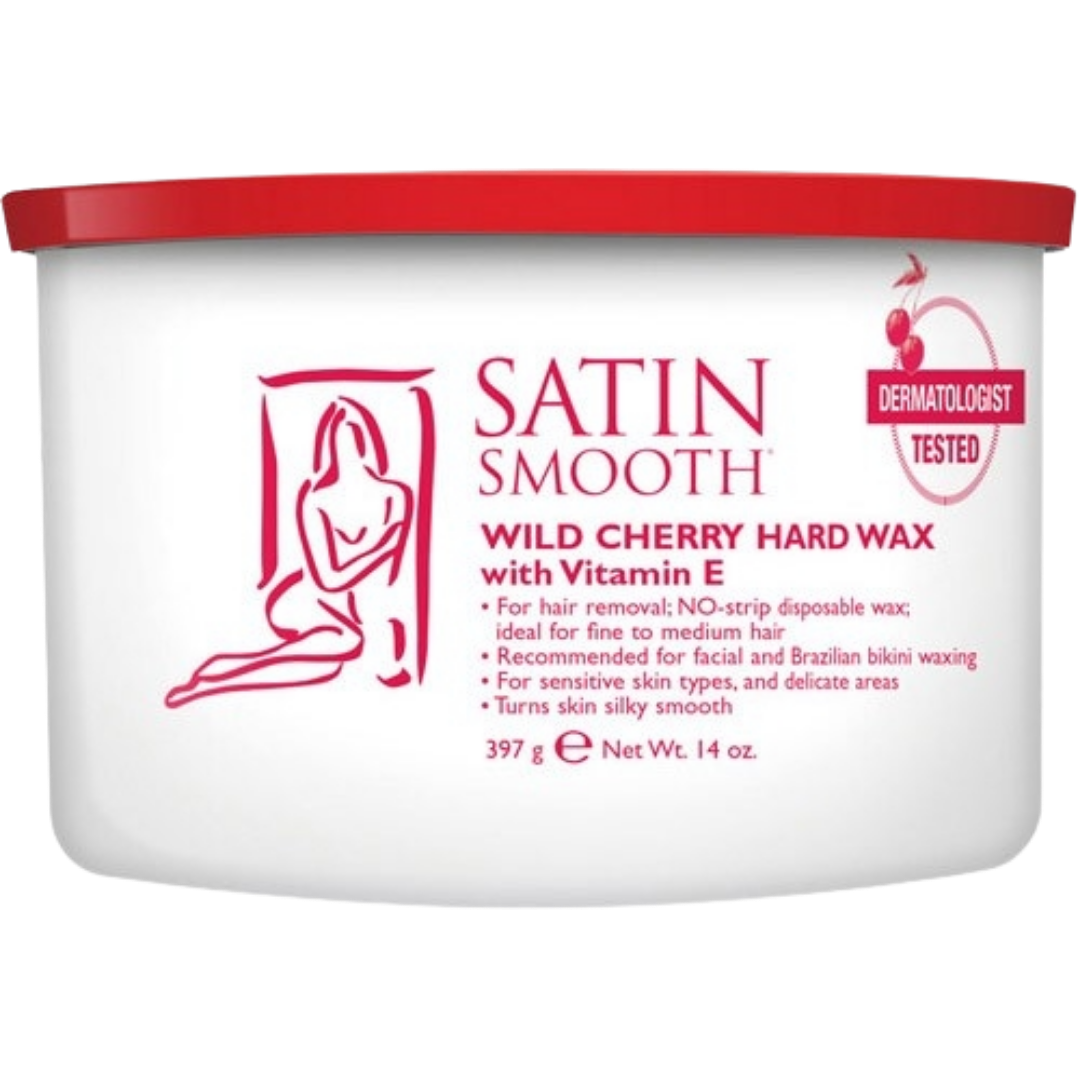 Satin Smooth - Wild cherry Hard Wax with Vitamin E 14oz