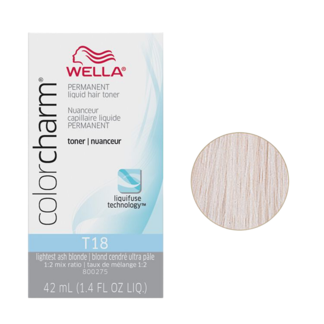 Wella  -T18 Permanent Liquid Hair Toner Lightest Ash Blonde