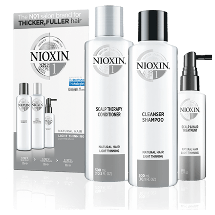 Nioxin System 1 Shampoo/Conditioner kit - Natural Hair Light Thinning
