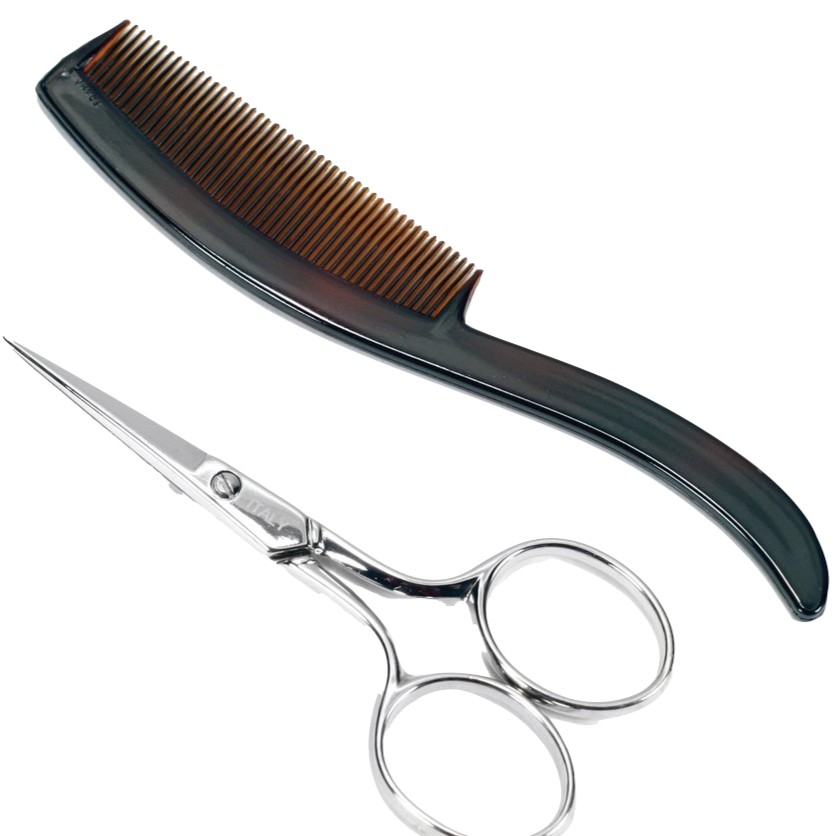 Ultra - Moustache Scissors and Comb