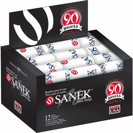 Sanek Neck Strips 2.5" x 17.5" 12 packs 60 strips